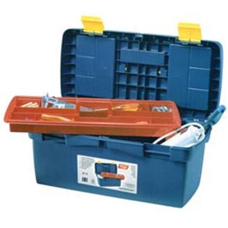 - Cassetta degli attrezzi - 580 x 290 x 290 mm - con vassoio - 48,7 L