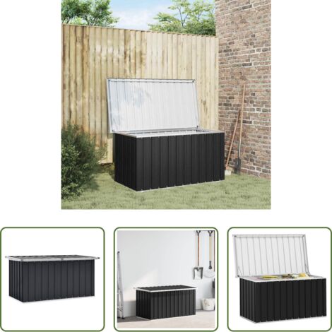 Cassetta degli attrezzi -  Baule da Giardino Antracite 129x67x65 cm