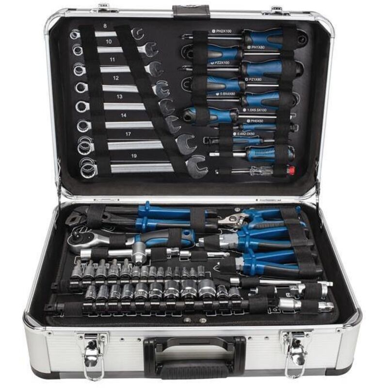 Scheppach - Valigia cassetta set utensili attrezzi chiavi inserti 101 pz tb150