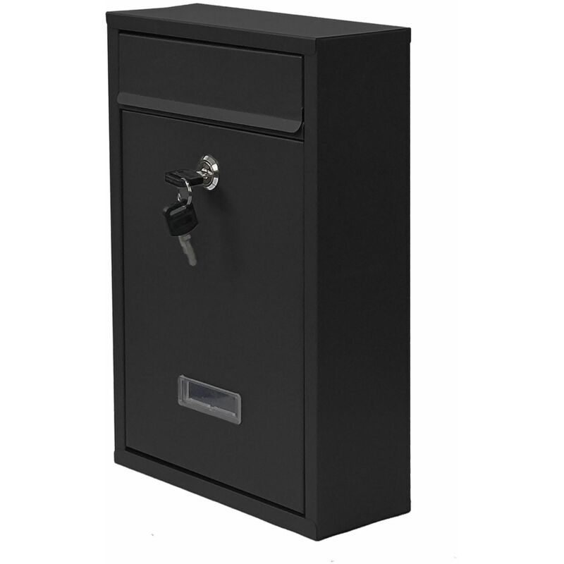 CASSETTA DELLE LETTERE NERA AW 31 215x320x85mm