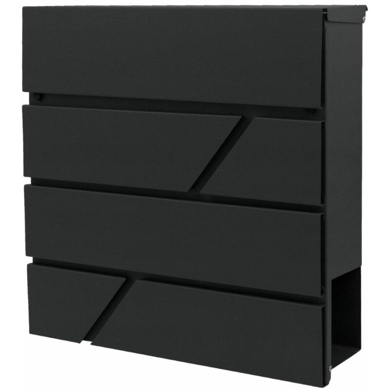CASSETTA DELLE LETTERE NERA AW 43 370x370x105mm