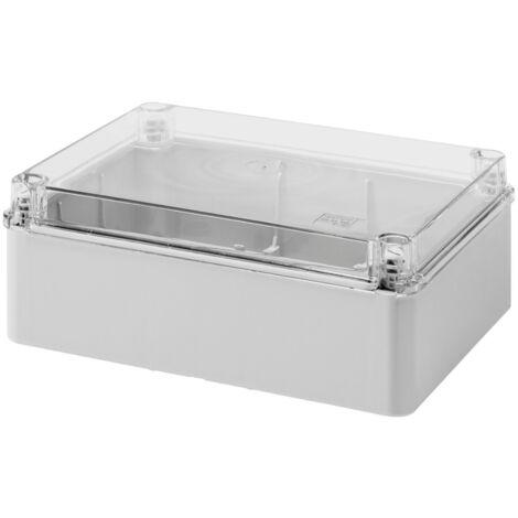 Cassetta Derivazione Apparecchiature Elettriche Elettroniche Coperchio Basso Trasparente Ip56 Dimensioni Interne 240X190X90 Pareti Lisce