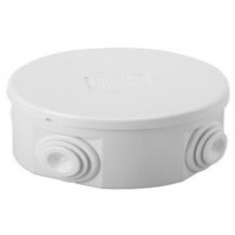 Cassetta Derivazione con coperchio basso a pressione, IP44, Dimensioni interne 80x80x40, Pareti con passacavi, Grigio Ral 7035