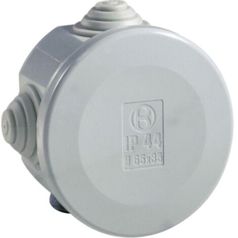 Cassetta di derivazione stagna da parete con passatubi 65x35mm grigio ip44 01 gri bocchiotti b04461