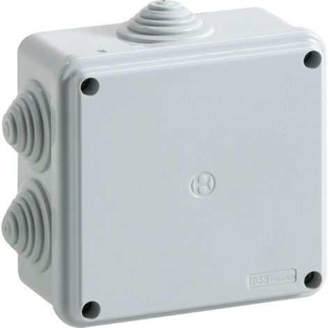Cassetta di derivazione stagna da parete con viti metalliche grigio ip55 01 vm bocchiotti b04831