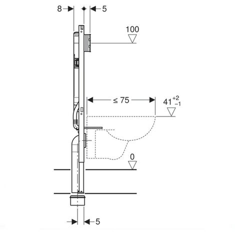 Combifix Italia Wc Sospeso.Cassetta Di Scarico Da Incasso Duofix Italia Sigma 8 Per Wc Sospeso Geberit Geb111795001