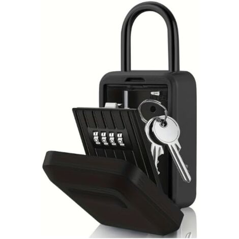 Cassetta di sicurezza con codice digitale a 4 cifre, montaggio a parete, extra large, colore nero