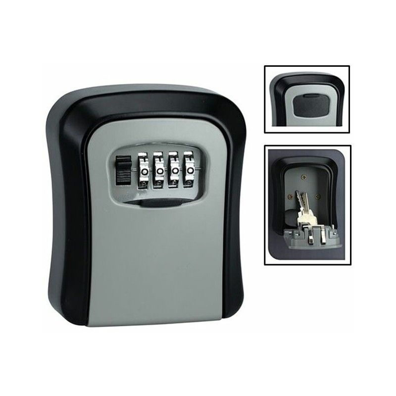 Image of J69 - mini cassaforte / cassetta di sicurezza in acciaio a combinazione per chiavi