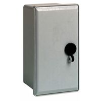 Sportello Per Contatore In Acciaio Inox Con Chiave A Quadrello – Dimensioni H.80 X L.50 Cm, Reversibile, Completo Di Zanche Per Murare, Spessore Lamiera 0,8 Mm