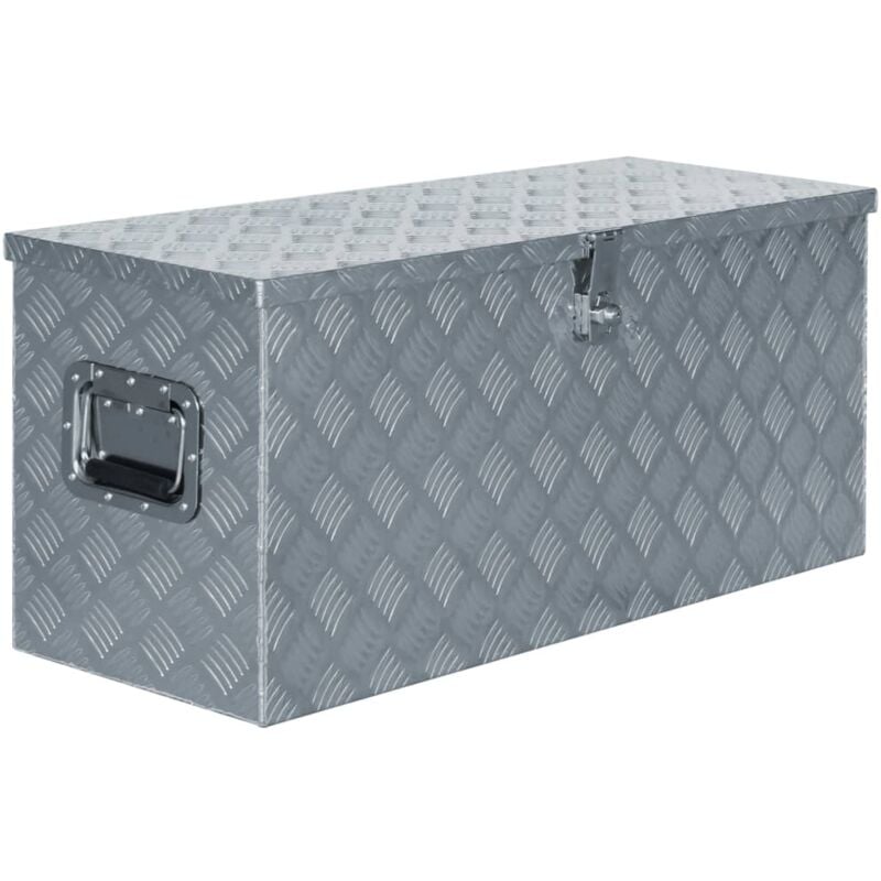 Cassetta in Alluminio 90,5x35x40 cm Argento - Vidaxl