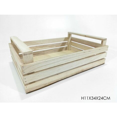 Cassetta in legno per decorazioni di natale confezioni da regalo natalizi 34X24X11 CM