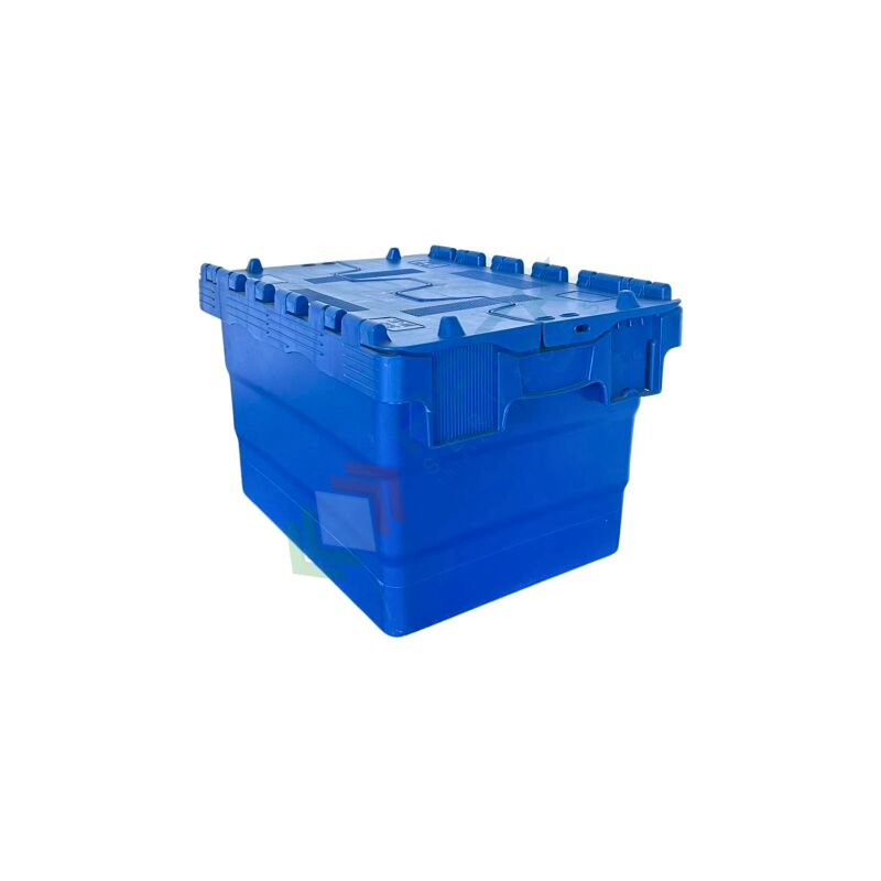 Image of Pack Services - Cassa inseribile e sovrapponibile con coperchio, 21 Lt - Blu