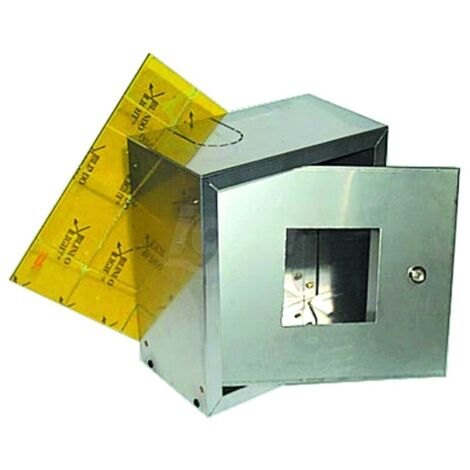Cassetta inox AISI 304 - dim. 250 x 200 x 145 mm, dispositivo di sicurezza con vetro e/o portina per ispezione (da acquistare seaparatamente) 00000050450
