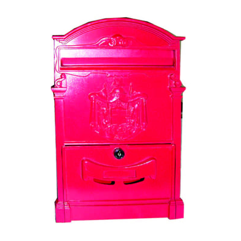 Image of Cassetta postale in alluminio per esterni residence rossa - cm.25x9x41h. colore rosso