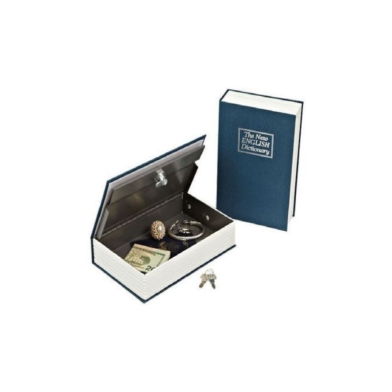 Image of Trade Shop Traesio - Trade Shop - Cassetta Libro Nascondi Cassaforte Con Chiave Portavalori Soldi Sicurezza Finto