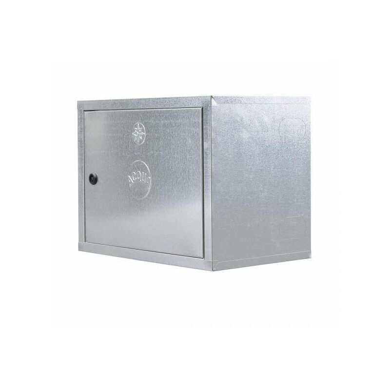 Cassetta Per Contatore In Acciaio Inox - Senza Scritte, Fondo Aperto, Dimensioni 60x40x25 Cm | Protezione Per Contatori Elettrici E Idrici