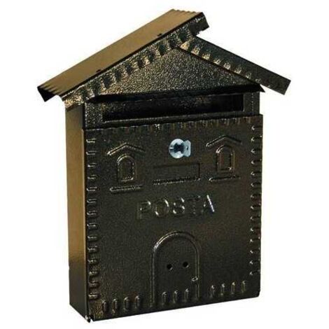 Cassetta per lettere in ferro casetta antracite 28X 9X35H