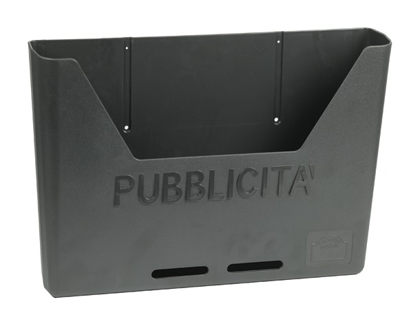 Image of Cassetta per pubblicita' - in policarbonato - antracite 36X7X25H cm