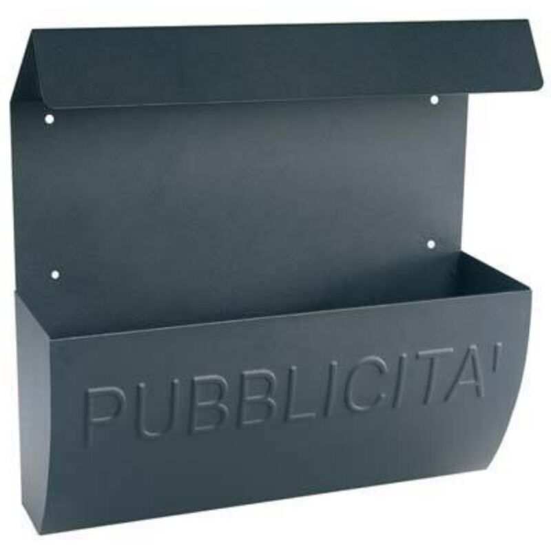Image of Cassetta porta pubblicità condominio reclame Alubox color grigio antracite