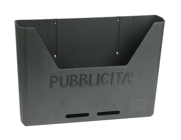 Image of Maurer - Cassetta Porta Pubblicita' In Policarbonato Grigio Scuro 36x7x25H cm