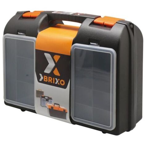 Cassetta Porta trapano Brixo con organizer 9 divisori 37x33x14 cm
