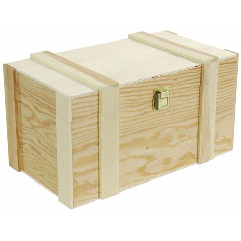Cassetta portabottiglie 2+2 Posti in pino naturale cm 37x21xh19