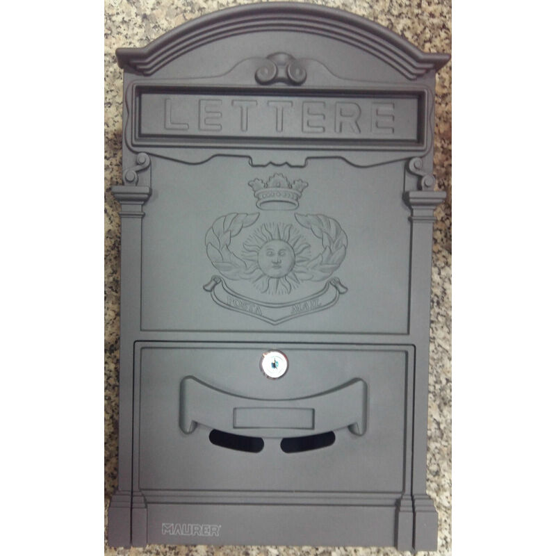 Image of Cassetta portalettere postale alluminio royal antracite buca lettere