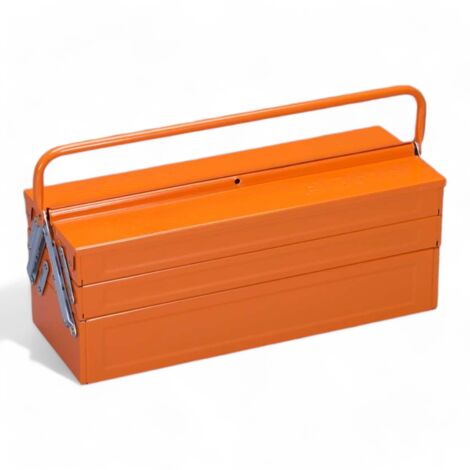 Cassetta portautensili in lamiera verniciata a polvere con 5 scomparti 45x21x20 cm per organizzare attrezzi e utensili