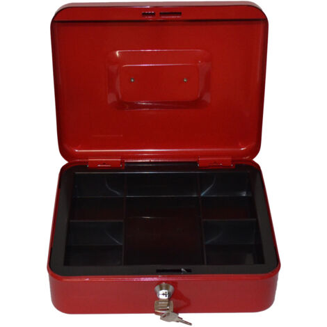CASSETTA PORTAVALORI CON CHIAVE MINI PORTAMONETE CASSAFORTE DI SICUREZZA   CM 25X18X9 (17391)