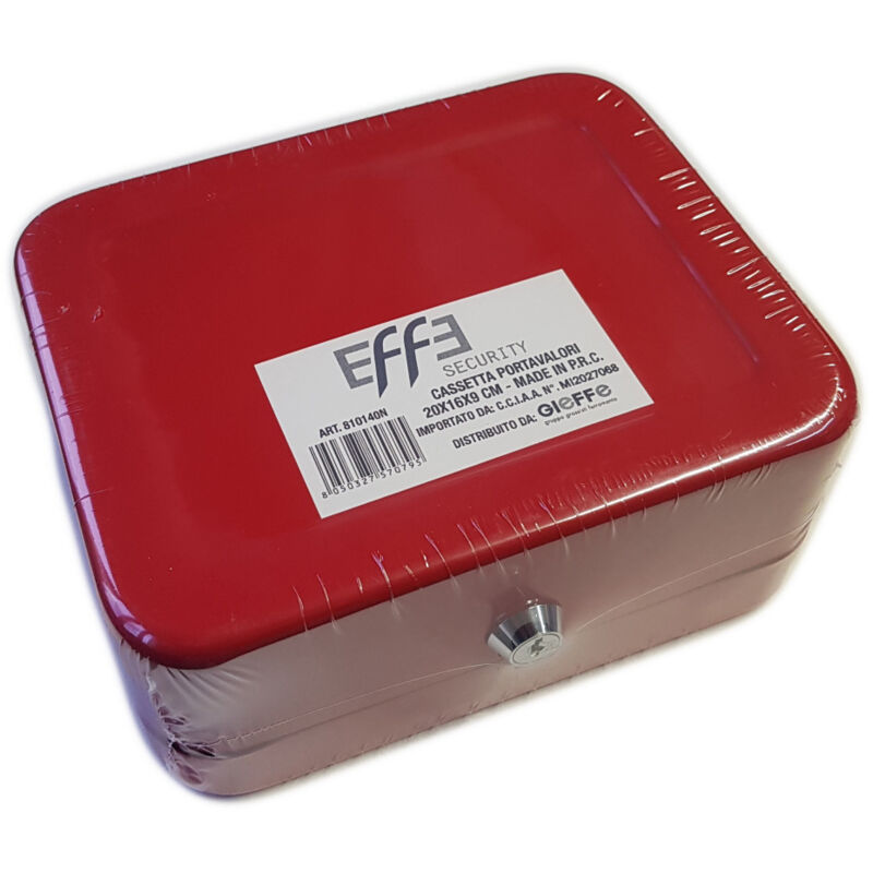 Cassetta portavalori rossa, scegli se 30x24x9cm