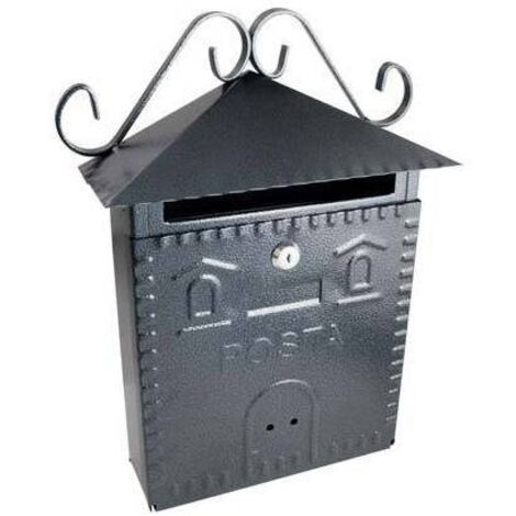 CASSETTA POSTA CASETTA 703 • ACCIAIO VERN NERO/ARGENTO MM 300X100 H.MM 360
