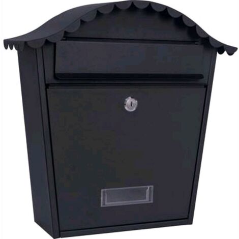 Cassetta Posta Country Domus Acciaio Verniciato Nero Mm 360X135 H.Mm 370 - 1 Pz