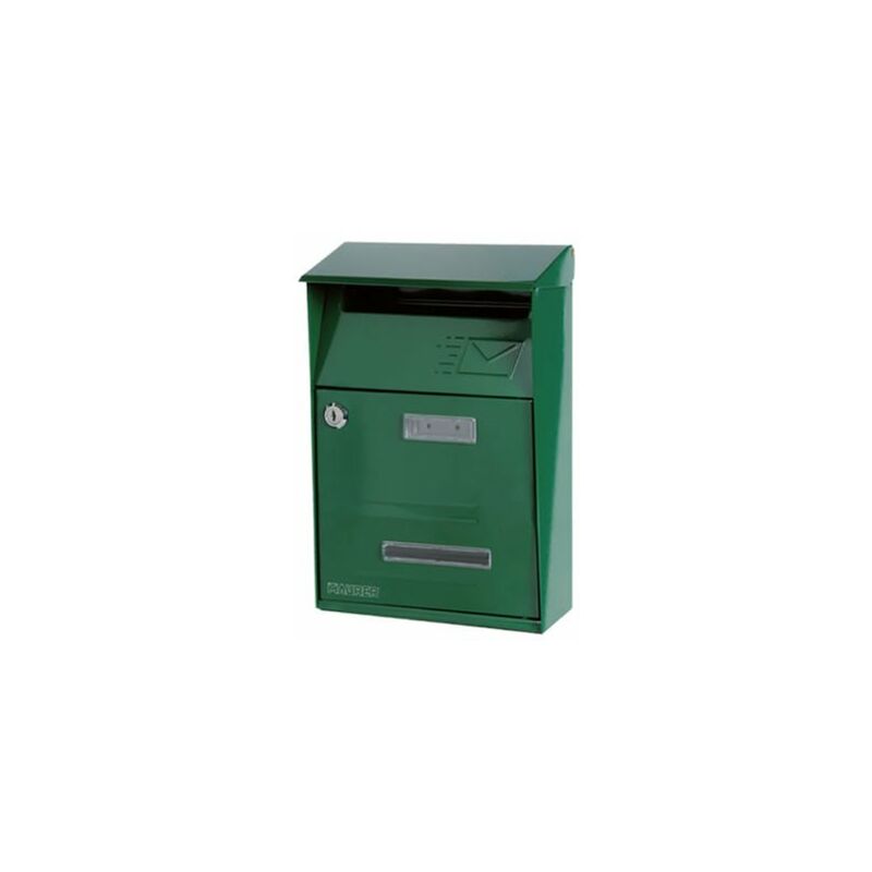 Image of Cassetta posta postale buca per lettere da esterno in acciaio verniciato 34540V verde (34542)