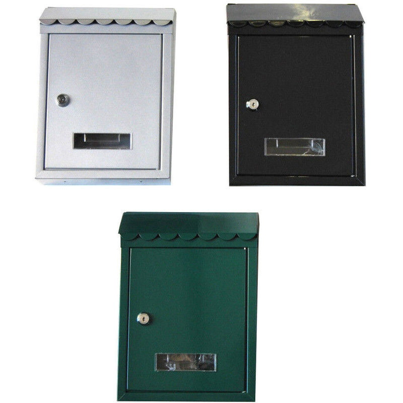 Image of R&g - cassetta posta postale ferro buca per lettere esterno verniciata metallo chiavi