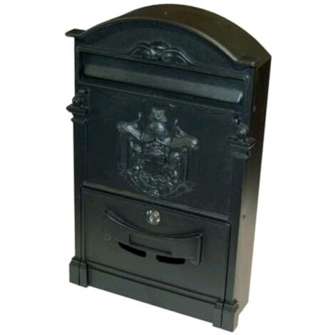 Cassetta Posta Regia Domus Alluminio Pressofuso Nero Mm 260X90 H.Mm 410 - 1 Pz