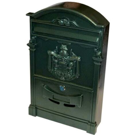 Cassetta Posta Regia Domus Alluminio Pressofuso Verde Mm 260X90 H.Mm 410 - 1 Pz