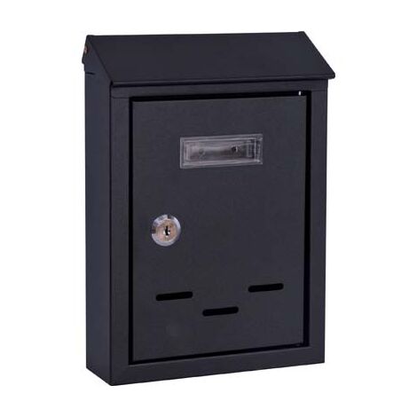 CASSETTA POSTA TRADIZIONE + CILINDRO MAXI ACCIAIO VERN NERO 200X60 H.300