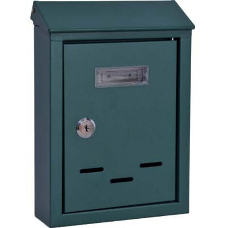 CASSETTA POSTA TRADIZIONE + CILINDRO MAXI • ACCIAIO VERN VERDE 200X60 H.300