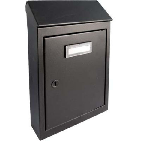 CASSETTA POSTA TRADIZIONE EGIZIA MINI • ACCIAIO VERN NERO MM 175X50 H.MM 260