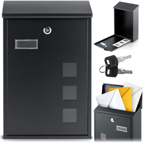Cassetta postale 39x25,5x12 cm nera HM-864