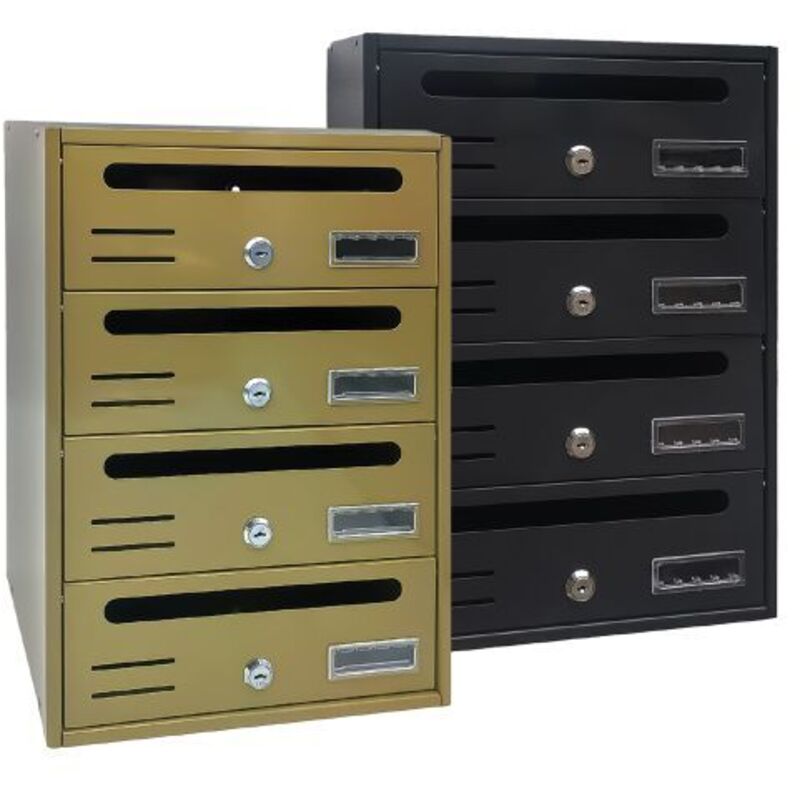 CASSETTA POSTALE 4 posti - antracite - cm. 30,2x17,5x H. 42,5