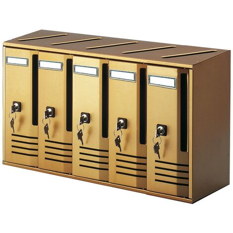 CASSETTA POSTALE ALUBOX CUBO C5 52X17,5X30 BRONZO