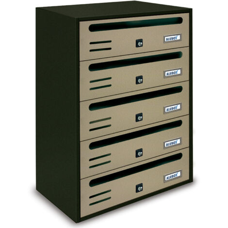 CASSETTA POSTALE ALUBOX CUBO/R 5 38,5X25X53 SABBIA- 1,0 pz