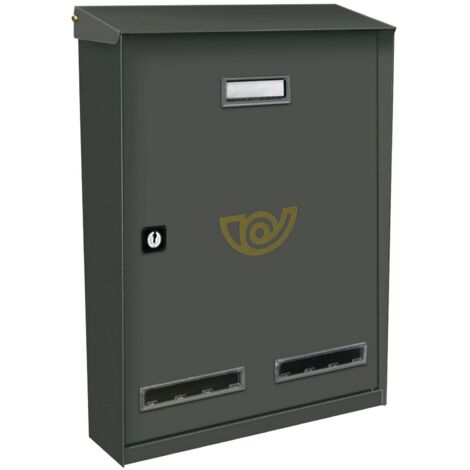 CASSETTA POSTALE ALUBOX SIRIO RIVISTE GRIGIO GHISA