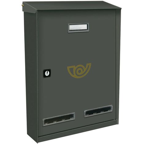 CASSETTA POSTALE ALUBOX SIRIO RIVISTE GRIGIO GHISA