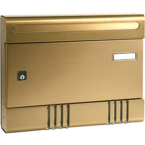 Cassetta postale anodizzata bronzo 36,5x7x29