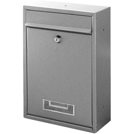 CASSETTA POSTALE BRIXO DOMUS IN ACCIAIO COLORE GRIGIO L22xP9xH33 cm