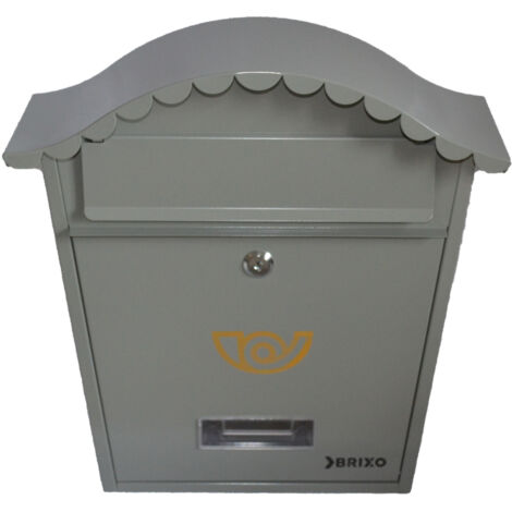 CASSETTA POSTALE BRIXO VILLA D'ESTE IN ACCIAIO COLORE GRIGIO L36xP14xH37 cm