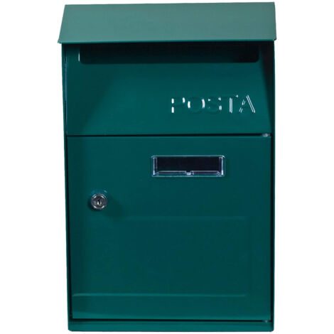 Cassetta postale casellario in lamiera verniciata verde buca interno esterno