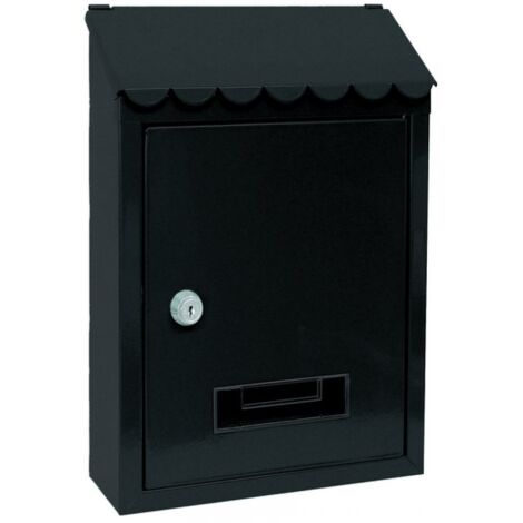 CASSETTA POSTALE CON TETTUCCIO APRIBILE DA ESTERNO IN LAMIERA 210X68X300H 39355V NERO (39356)